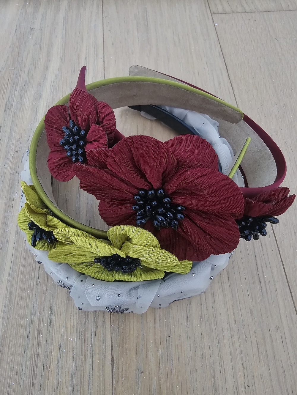 Set of 3 New Hairbands – Cherry, Yellow & Cream | Motf